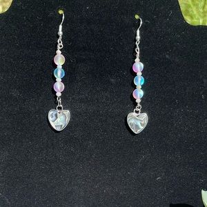 Iridescent heart charm earrings ♥️❤️💕💙💜💜👿👾